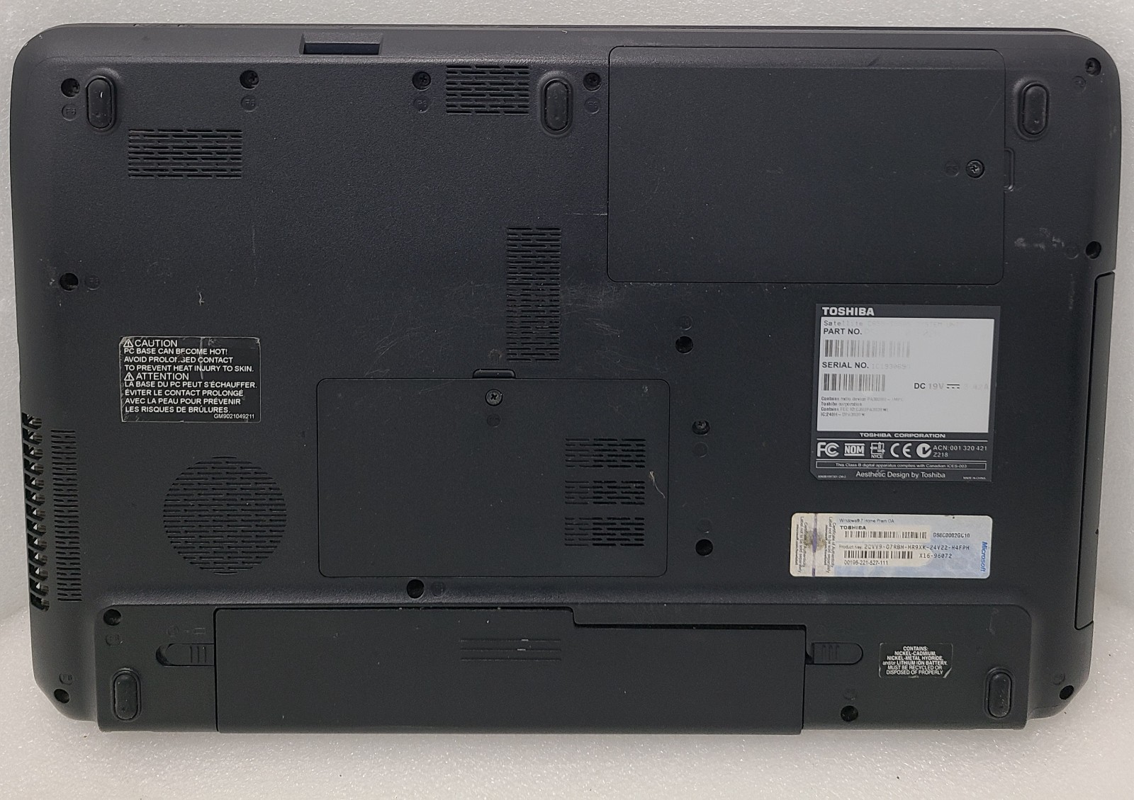 Toshiba Satellite C655 15.6″ Laptop Intel Pentium B960 4GB Ram NO HD/OS (FL)