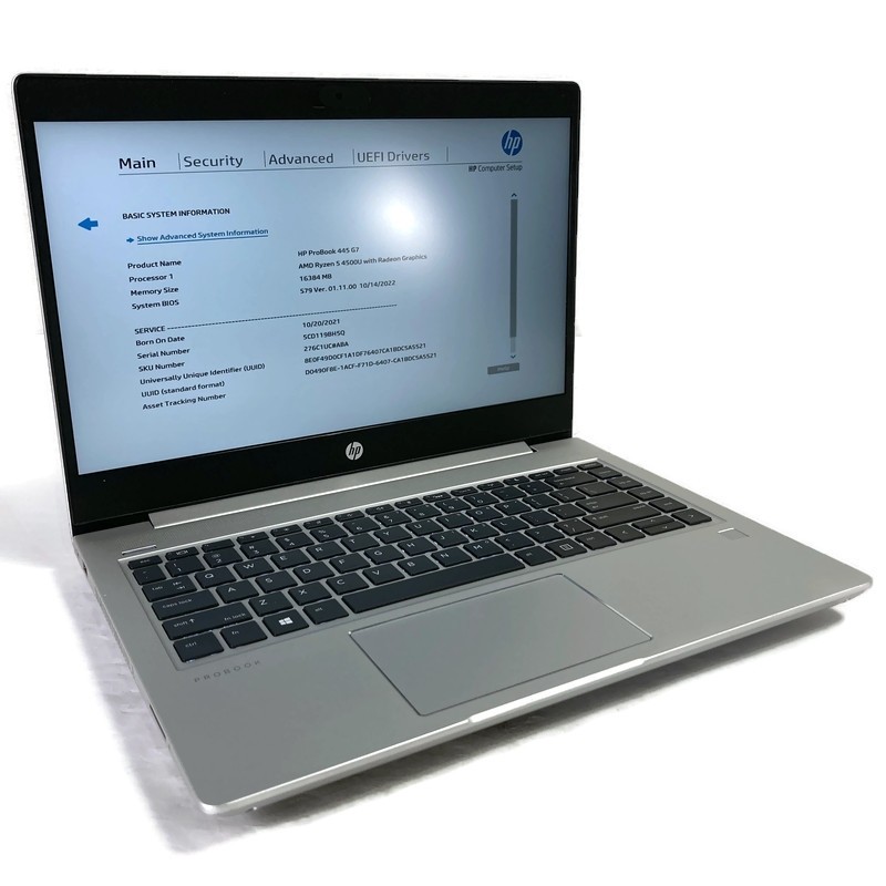 HP ProBook 445 G7 14″ Laptop Ryzen 5 4500U 2.3GHz – 16GB Ram – No Drive