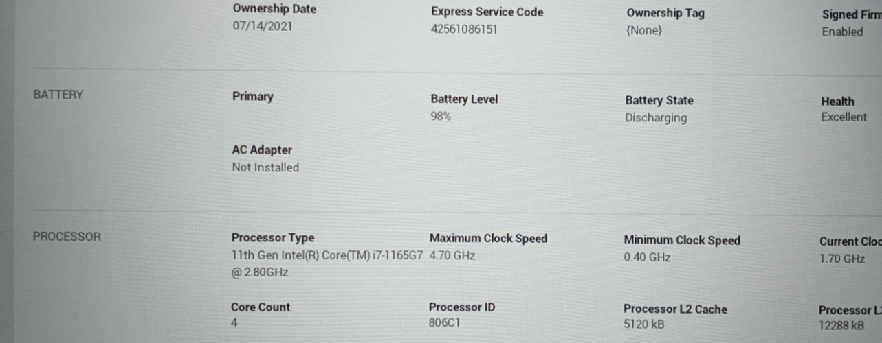 Dell Latitude 3520 15.6″FHD i7-1165G7@2.80GHz 8GB RAM 256GB NVMe Win11Pro WH987!