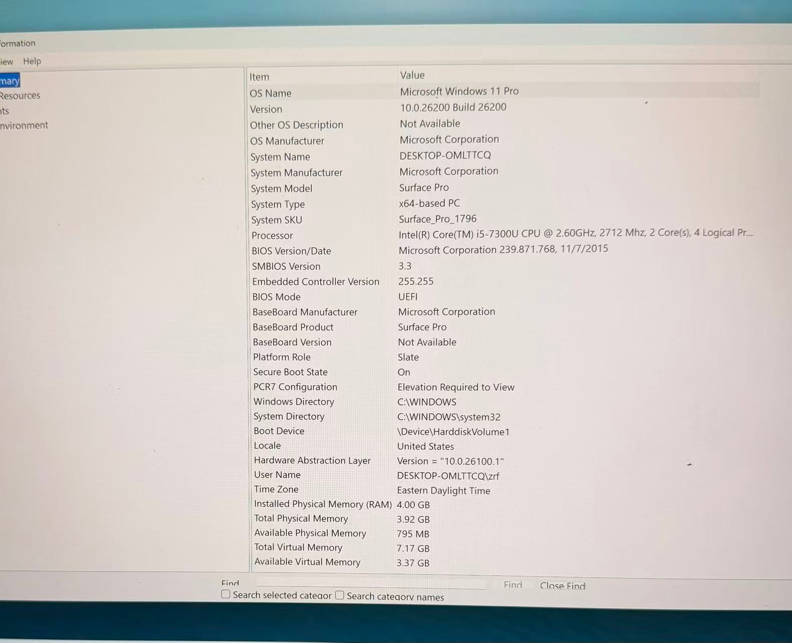 Microsoft Surface Pro 5 i5 7300U 2.6Hz 128G with Windows 11 Excellent Condition