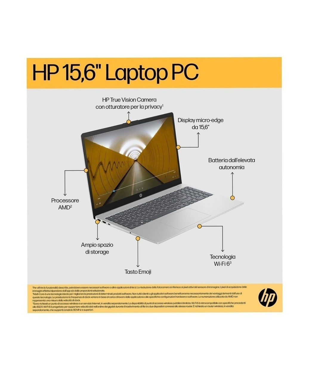 HP 15-FC0096NL Laptop 15.6in AMD Ryzen 7 5825U 16GB RAM 1TB SSD Notebook