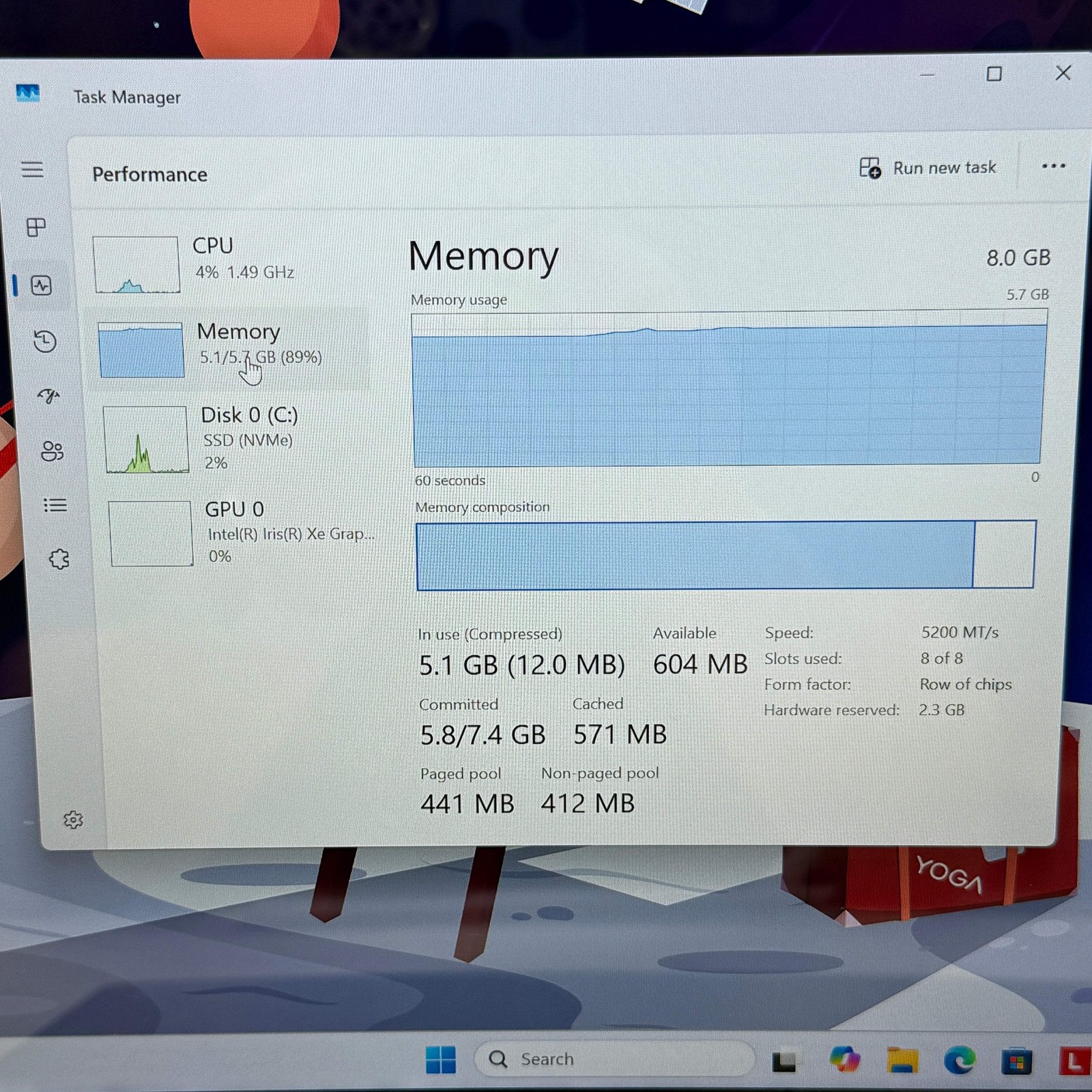 Lenovo Yoga 7 2-in-1 14IRL8 14″ i5-1335U 1.3GHz 8GB RAM 512GB SSD