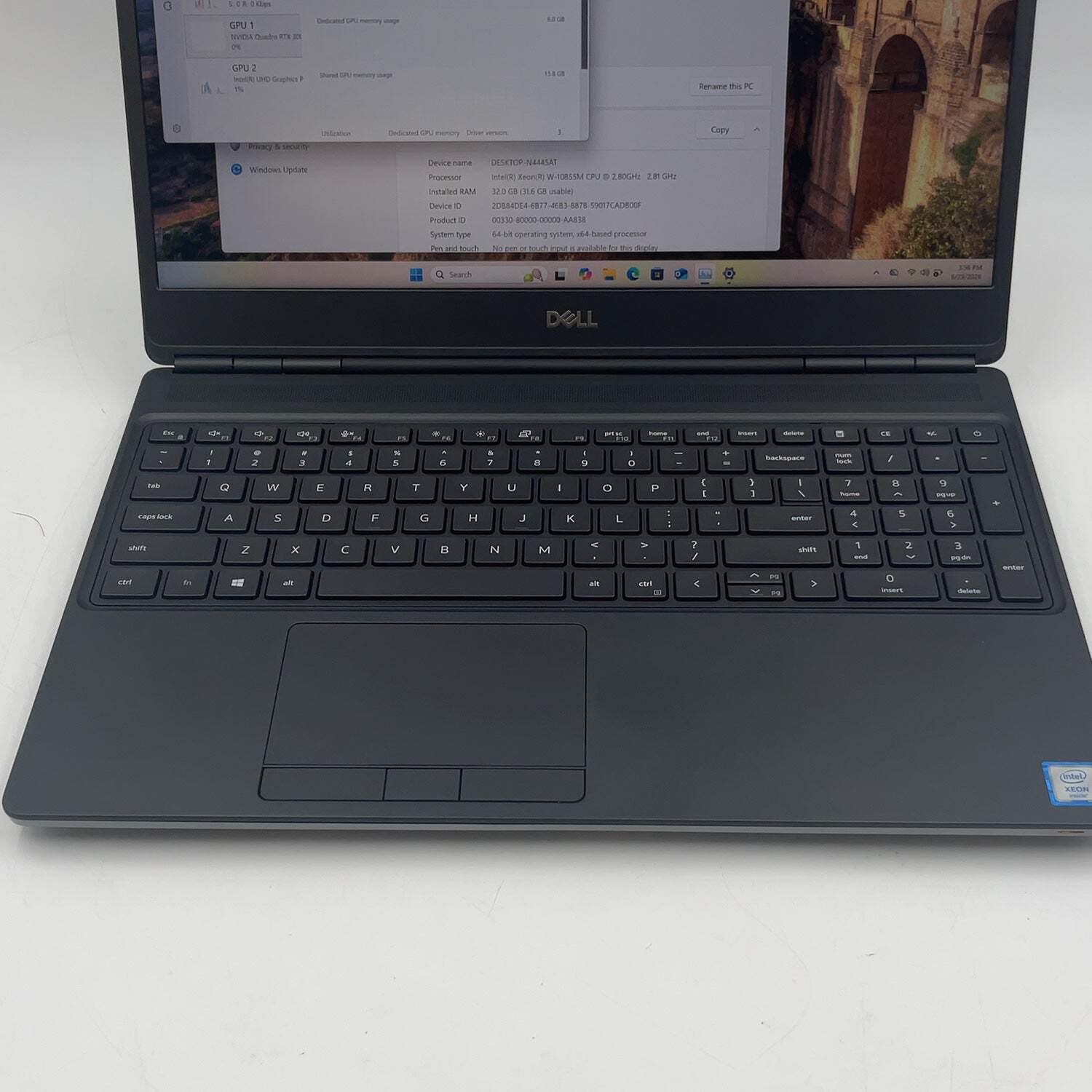 Dell Precision 7550 15.6″ Xeon W-10855M 2.8GHz 32GB RAM 1TB SSD Quadro RTX 3000