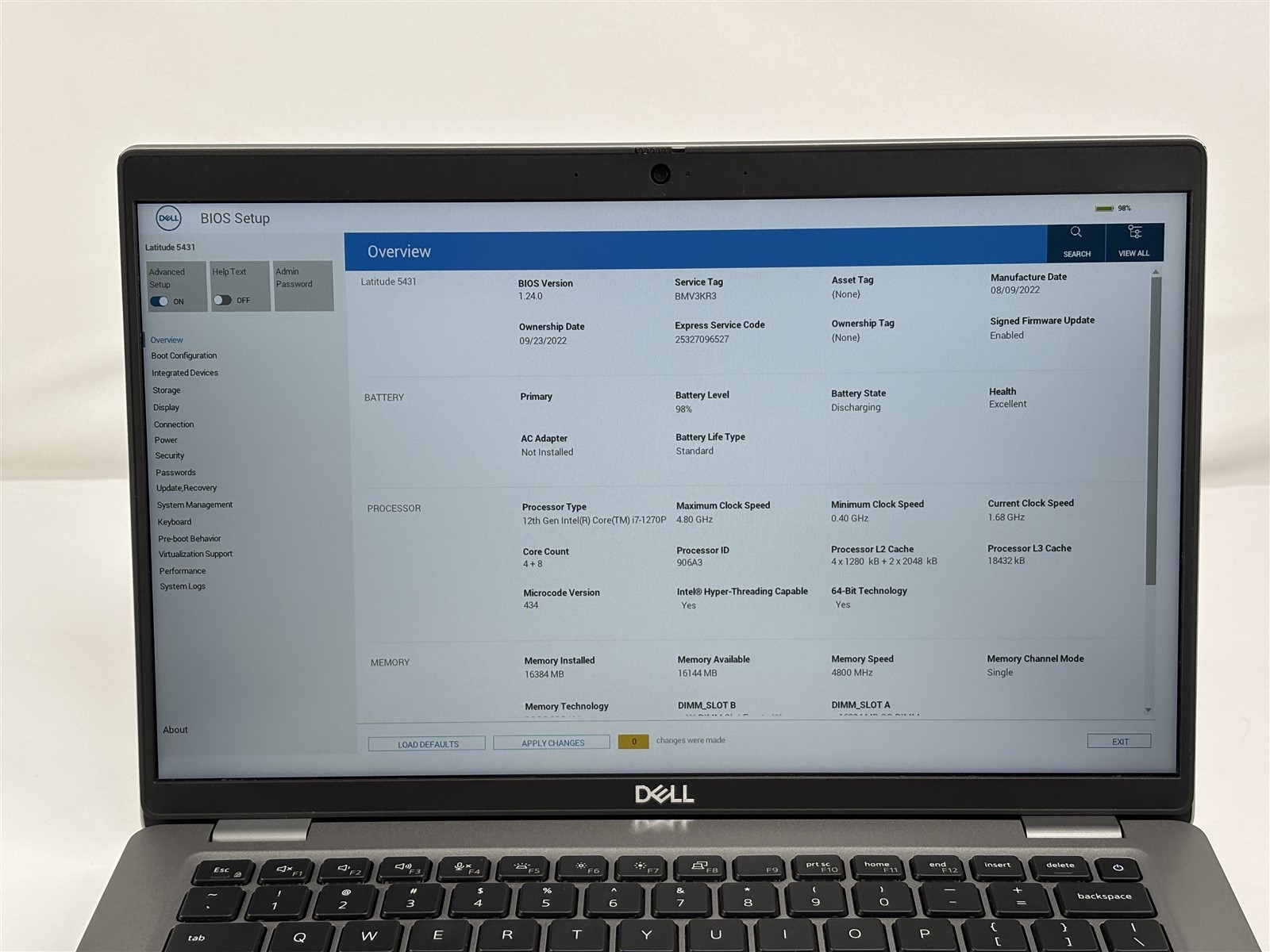 Dell Latitude 5431 14″ i7-1270P 16GB 256GB SSD 1080p USB-C Business Laptop