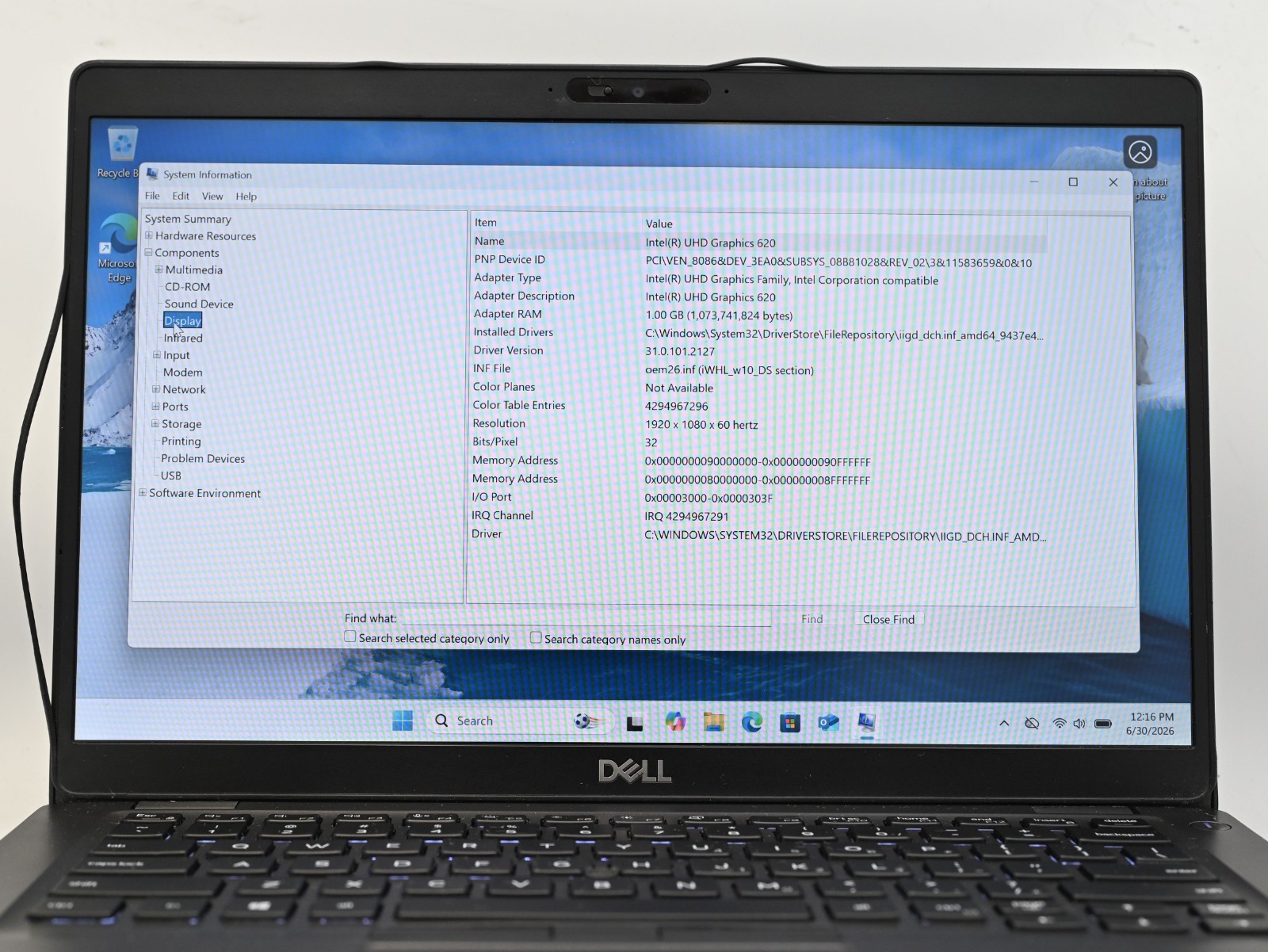 Dell Latitude 5400 i5-8265u 1.6GHz 8GB RAM 128GB SSD Windows 10 Pro