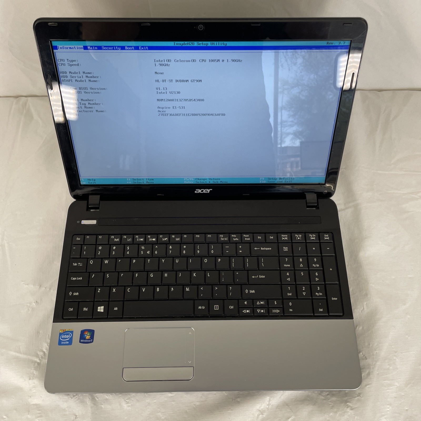 Acer Aspire E1-531 Laptop | Intel Celeron 1005M 1.90GHz | 8GB Ram | NO HD/OS