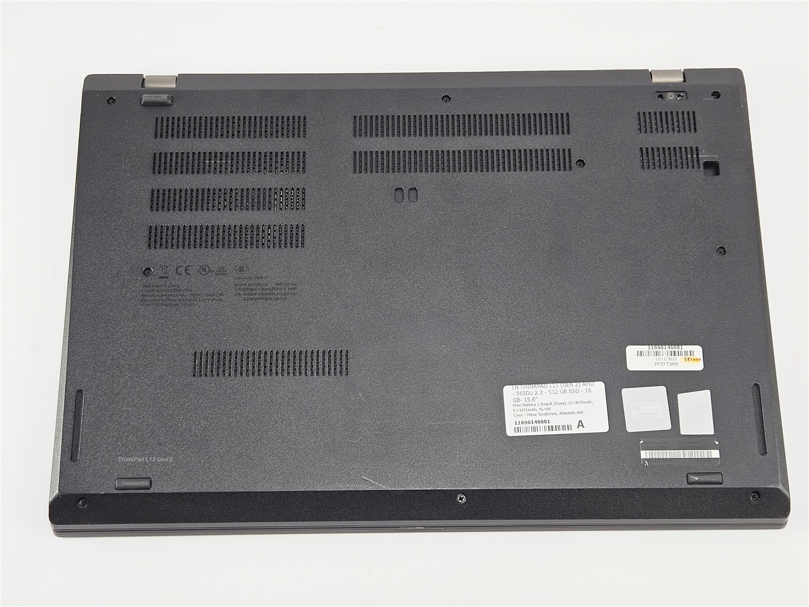 Lenovo 15.6″ ThinkPad L15 Gen 2 AMD Ryzen 5 Pro 5650U 512GB SSD 16GB Win11 Home