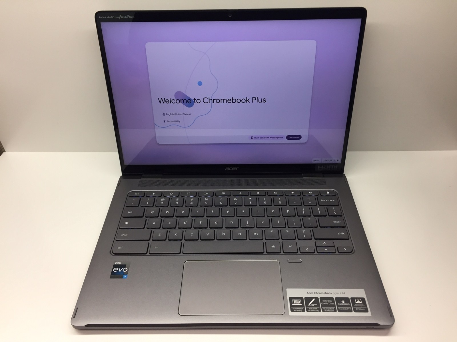 AS IS Acer Chromebook Spin 714 14″ 2in1 i7-1355U 16GB RAM 256GB SSD NX.KLBAA.002