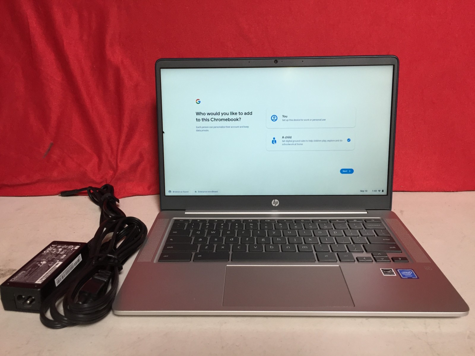 HP CHROMEBOOK 14A-NA0011CY INTEL CELERON N4020 – 4GB RAM / eMMc 32GB BLUE/WHITE
