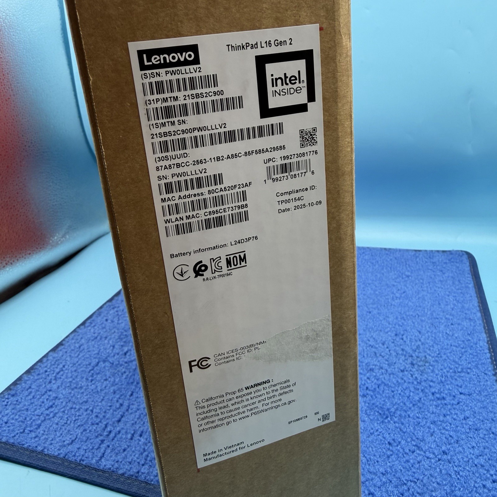 Lenovo ThinkPad L16 Gen 2 16″ NB Intel Ultra 5 8GB RAM 512GB SSD W11P-21SBS2C900