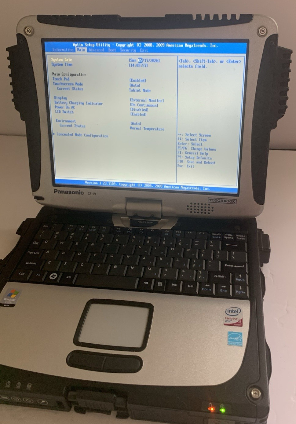Panasonic Toughbook CF-19 MK3 1.2GH 2gb Boot to BIOS Good Condition