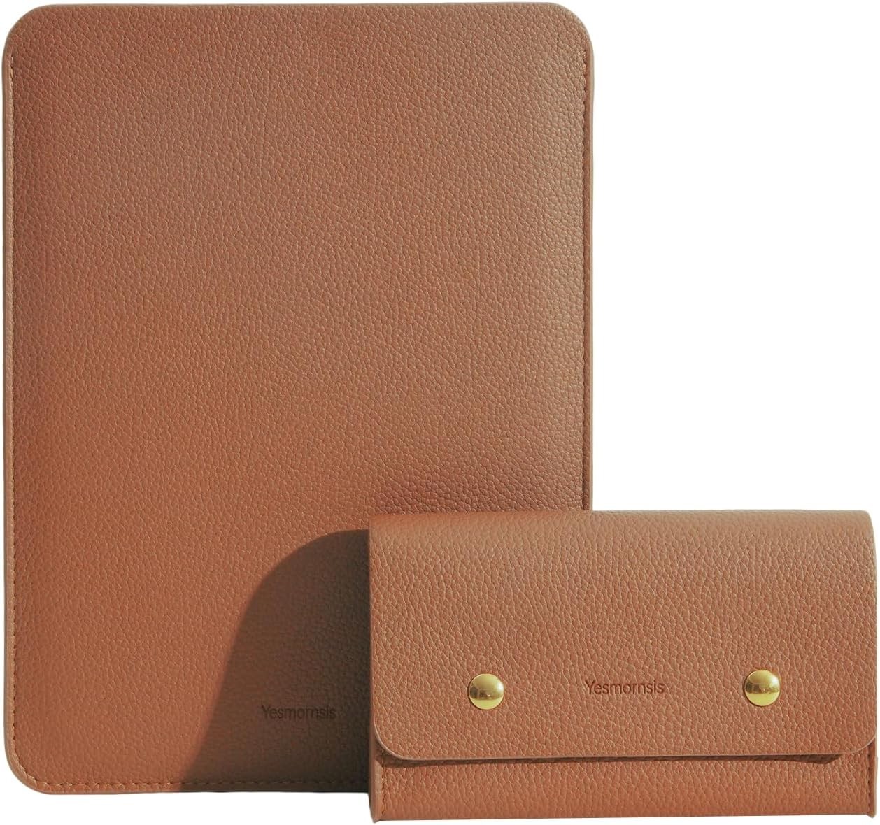 PU Leather Padded Laptop Sleeve 16Inch for MacBook Pro 16, 15Inch Laptop Bag
