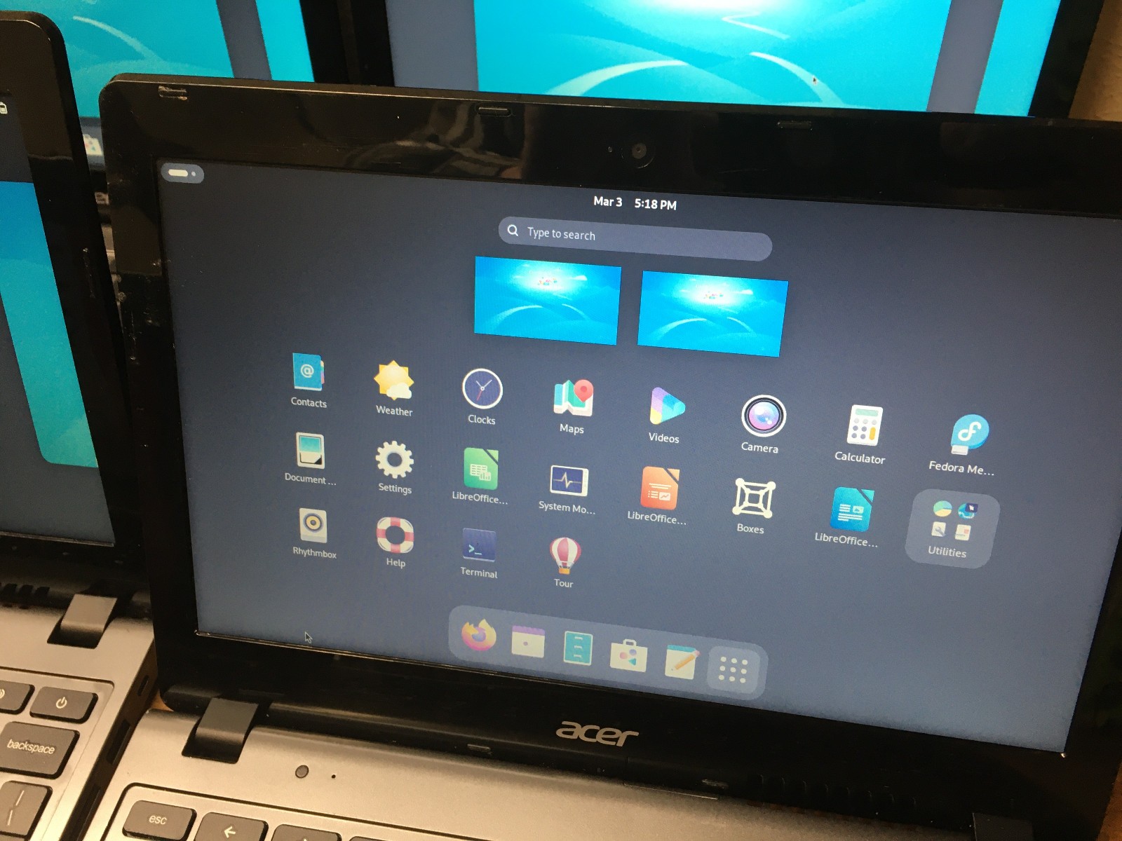 10x – Linux Fedora 41 Acer Laptops 11.6″ Intel 1.40GHz 2955U 2GB DDR3 16GB SSD