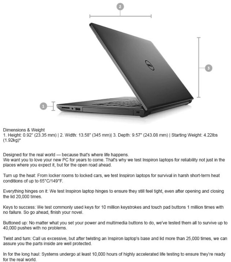 Dell Inspiron 14-3473 14-in HD Intel Celeron N4000/4GB/32 HHD/ Win 10 Laptop Com