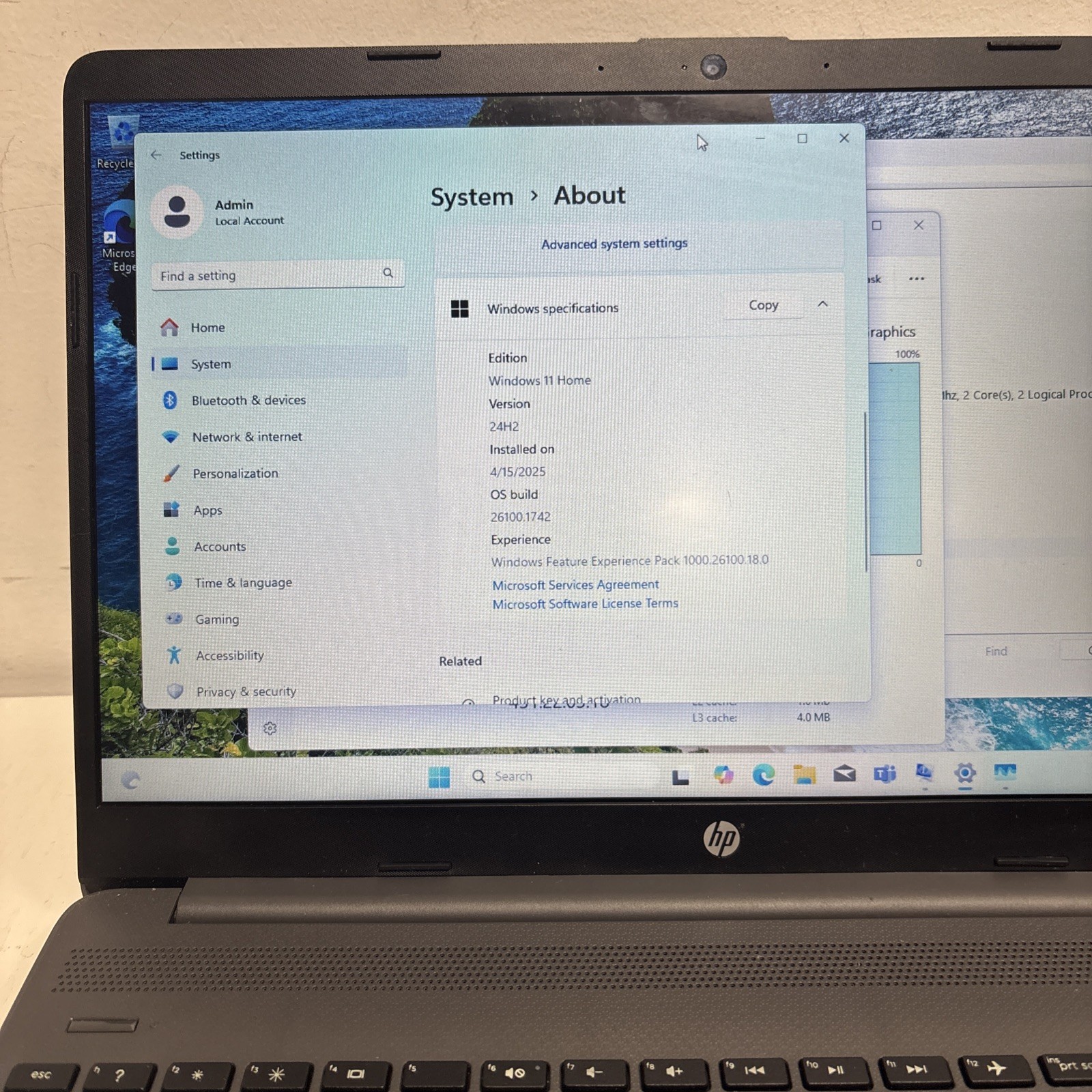 HP NoteBook 255 G8 15.6″ AMD 3020e 1.2GHz 8GB RAM 256GB SSD With Powecord