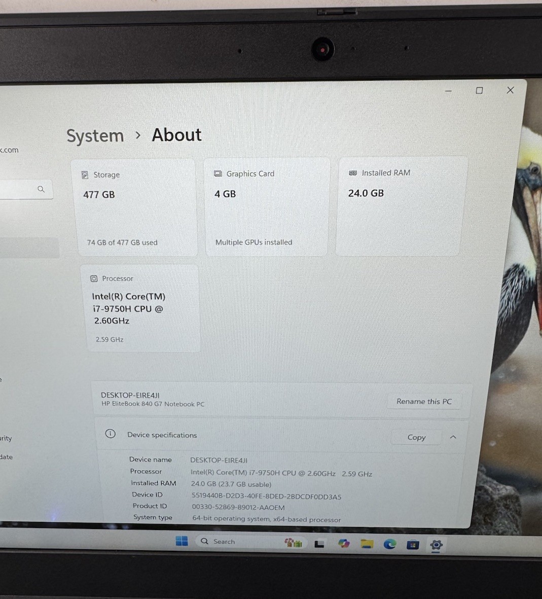 Lenovo ThinkPad P53 15.6” (i7-9750H) – 24GB 512GB- NVIDIAQUADRO T1000 – WIN11PRO