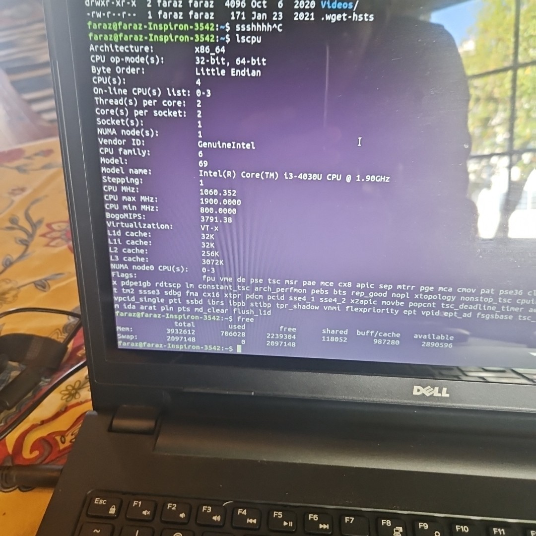 Dell Inspiron 3542 Core i3 1.9GHz 4GB RAM 15.6″ – Boots to Ubuntu 18