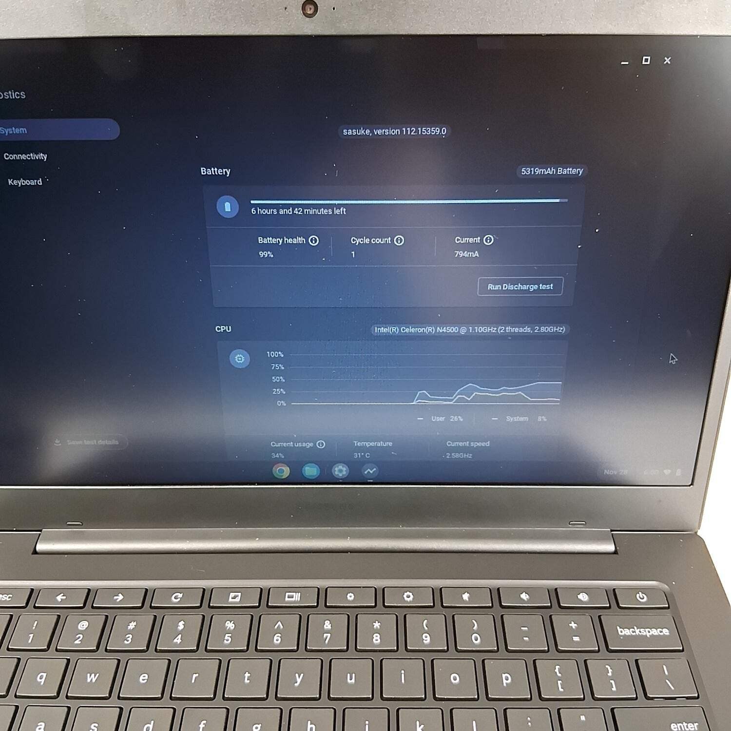 Samsung Galaxy Chromebook Go XE345XDA 14″ Celeron N4500 2.8GHz 4GB RAM 32GB SSD