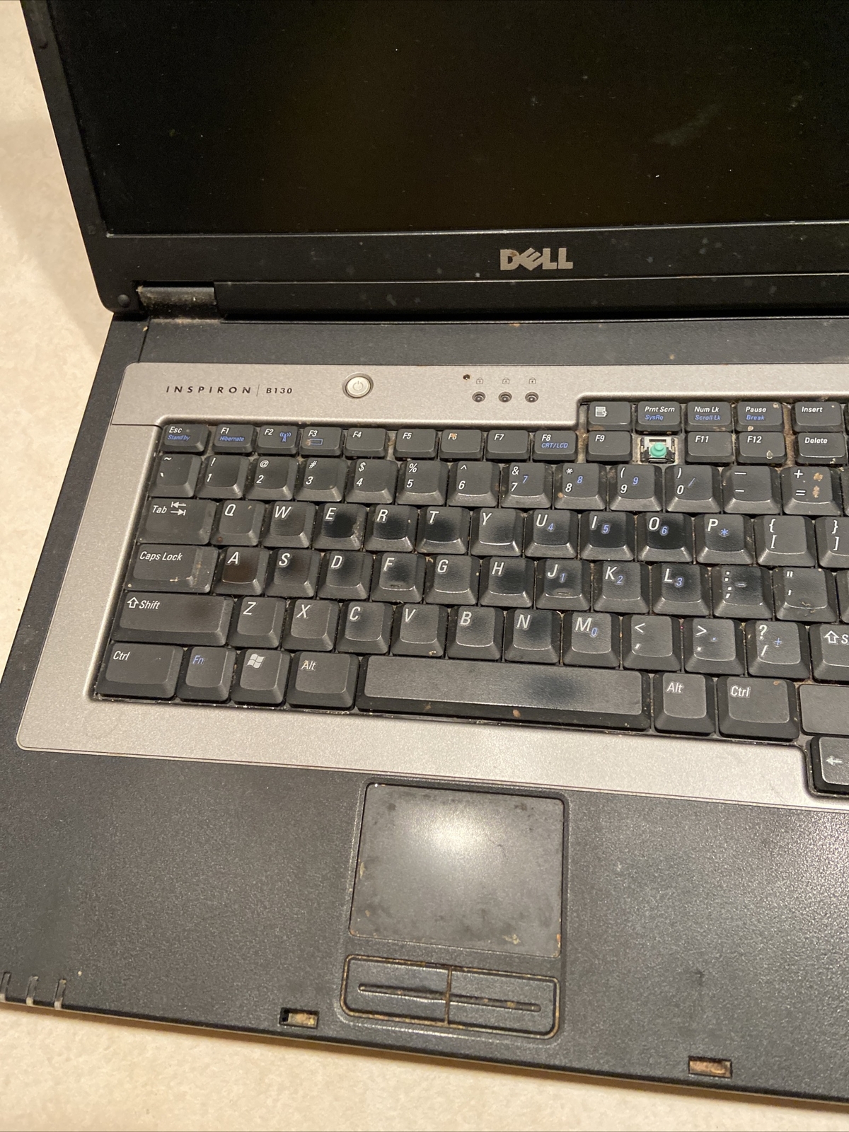 DELL INSPIRION B130 WINDOWS XP INTEL PP21L LAPTOP COMPUTER NEEDS REPAIR / PARTS