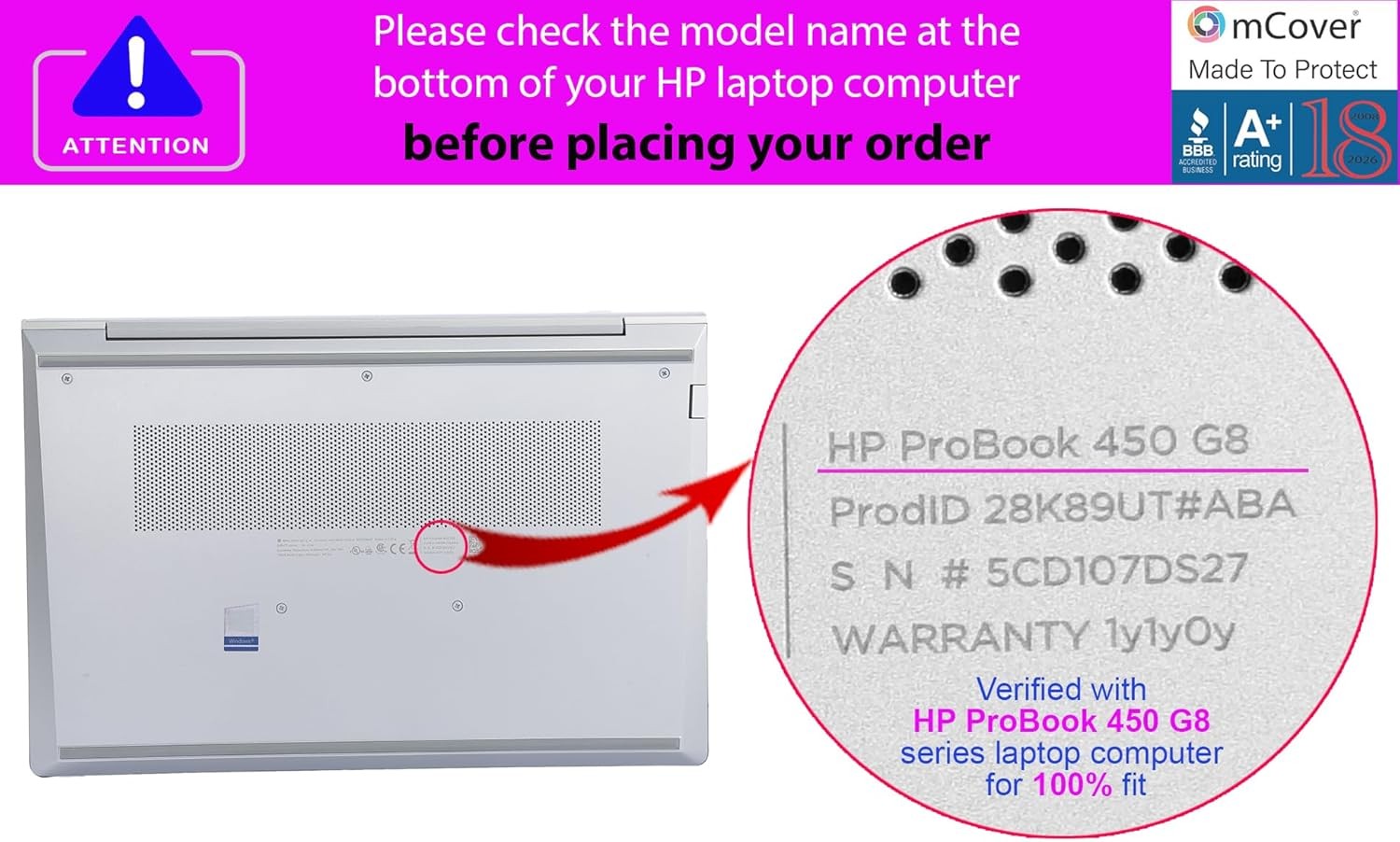Sleeve for 15.6″ HP ProBook 450 | 455 G8 / G9 / G10 Series – Black