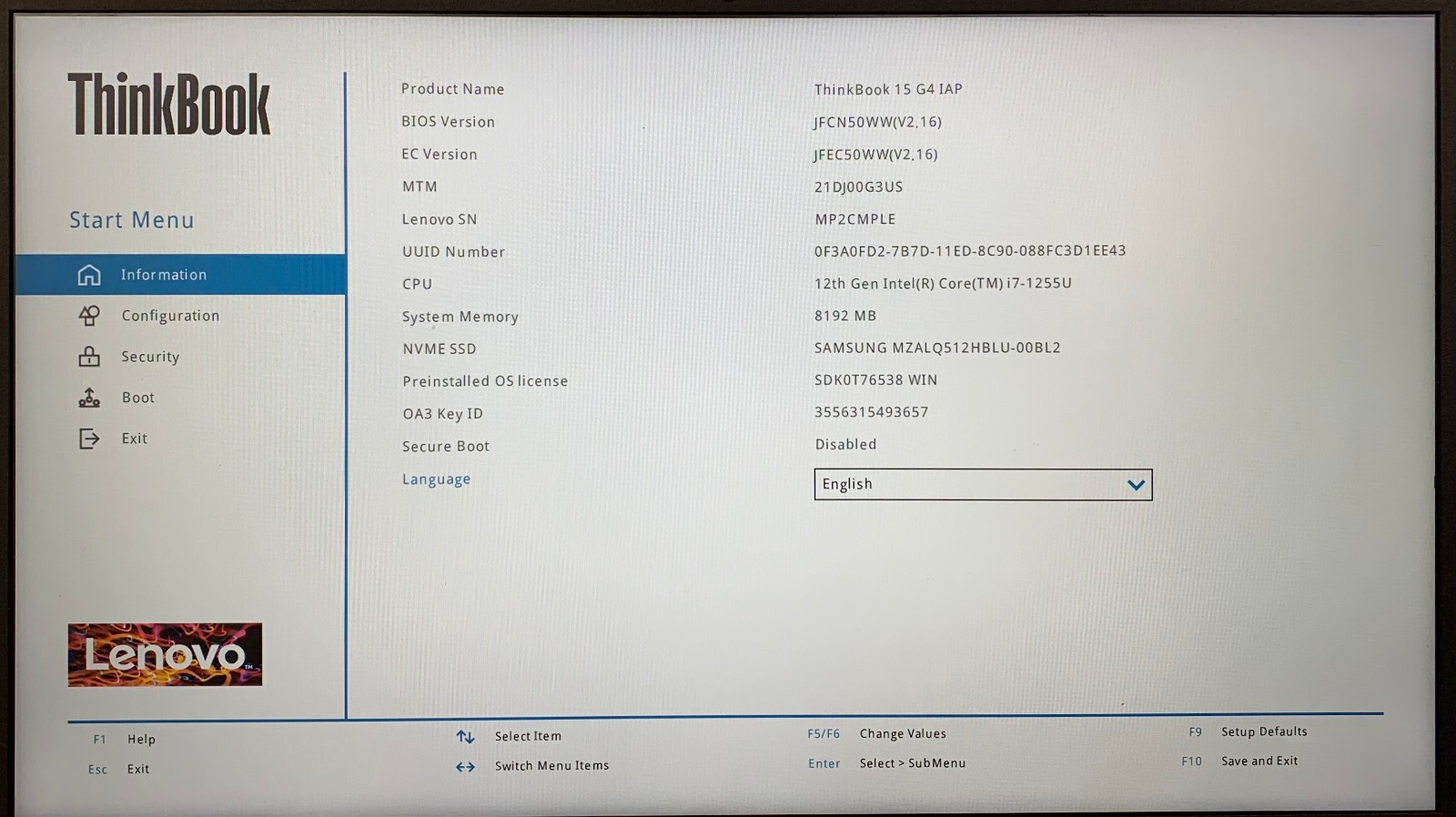 Lenovo ThinkBook 15 G4 IAP 15.6″ Laptop i7-1255U 8GB RAM 512GB NVMe, As Is