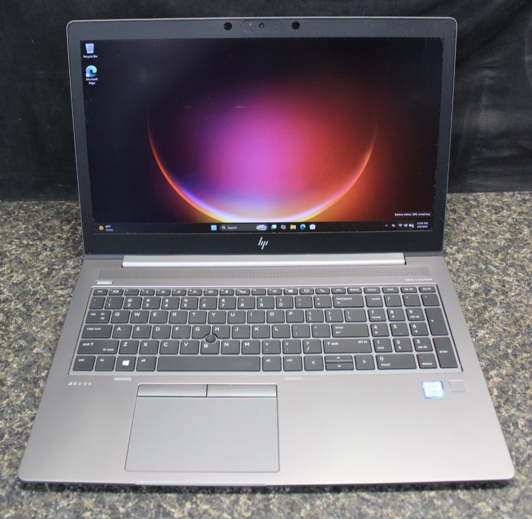 HP ZBook 15UG6 I7-8565U 256GB NvME SSD 16GB DDR4 Win11Pro- C Description