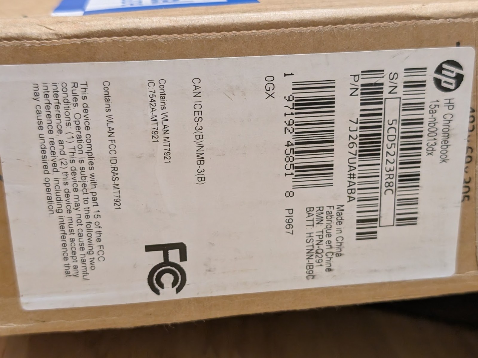 HP Chromebook 15.6 15a-nb0013dx Intel N200 8GB 64GB eMMC Natural Silver