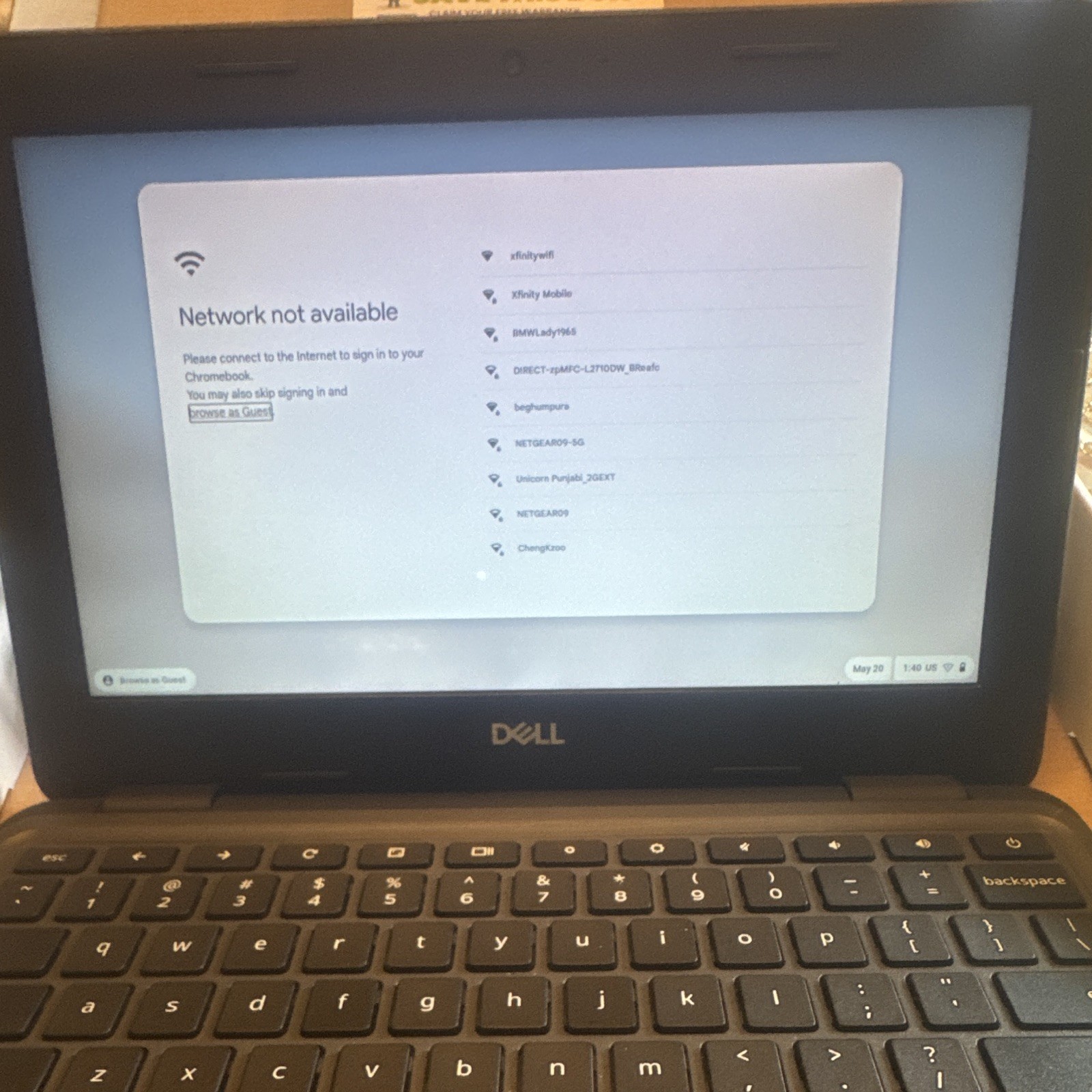 Dell Chromebook 3100 11in Non-Touch Celeron 4GB 32GB eMMC ChromeOS Charger