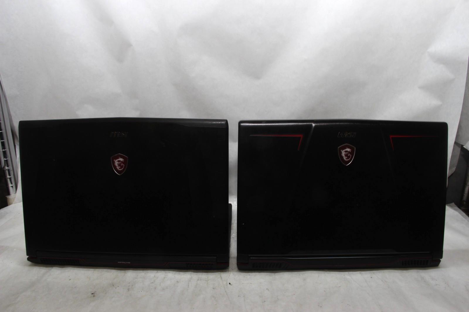 Lot of 1 MSI GE72VR Apache & 1 GP73 Leopard 17″ Laptops i7 No RAM NO SSDS AS-IS