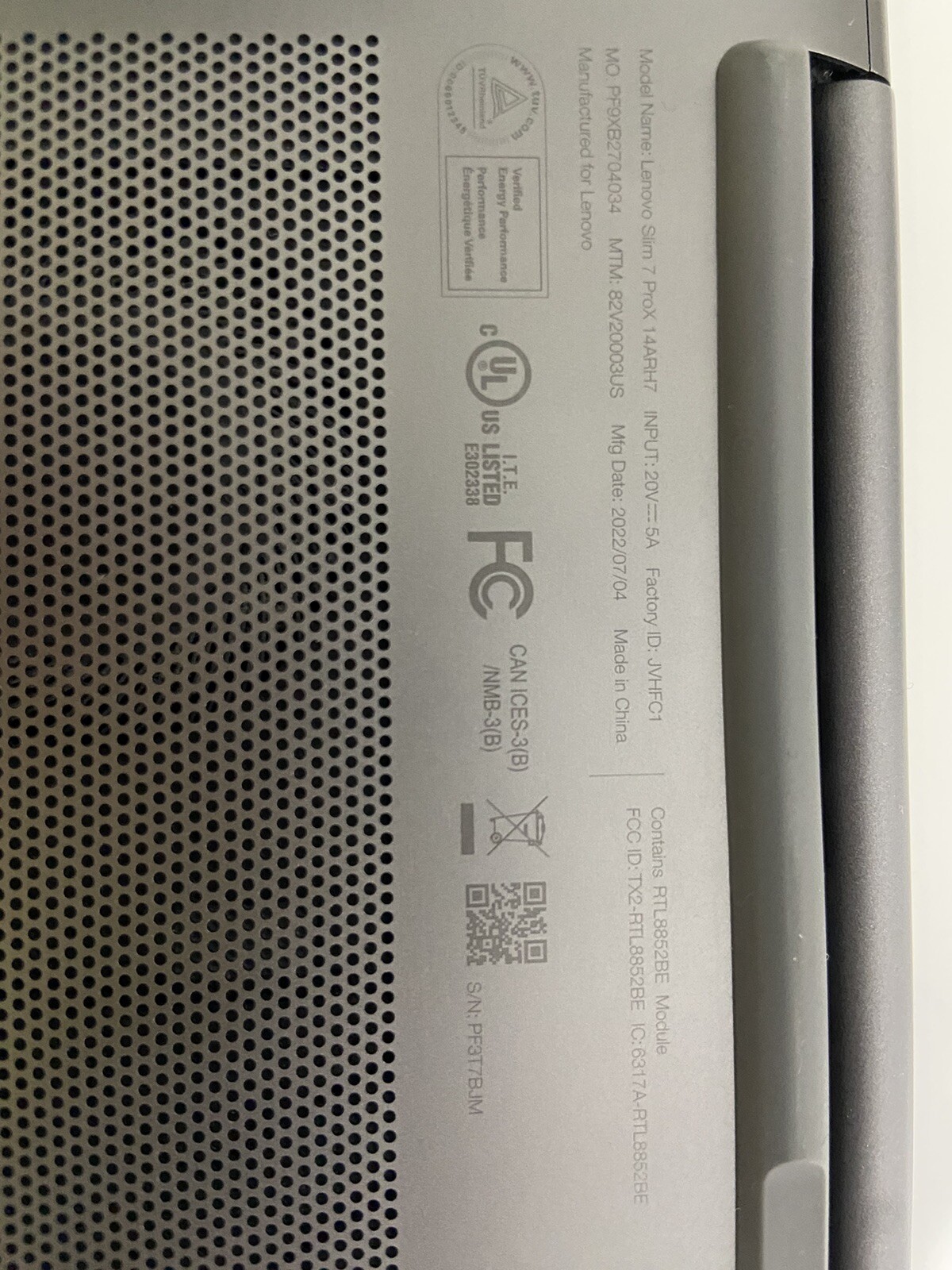 Open Box great condition Dark Gray Lenovo Slim 7 prox 14ARH7 14.5″