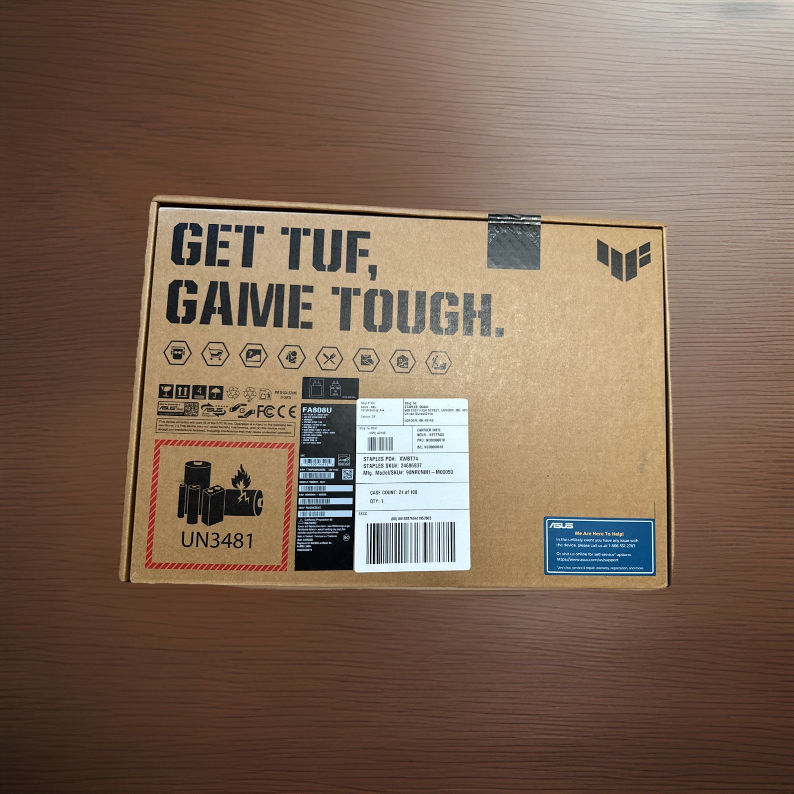 TUF Gaming A18 FA808UH-RS74 18 AMD Ryzen 7 5.1 Ghz, 16GB RAM, 1TB SSD RTX 5050