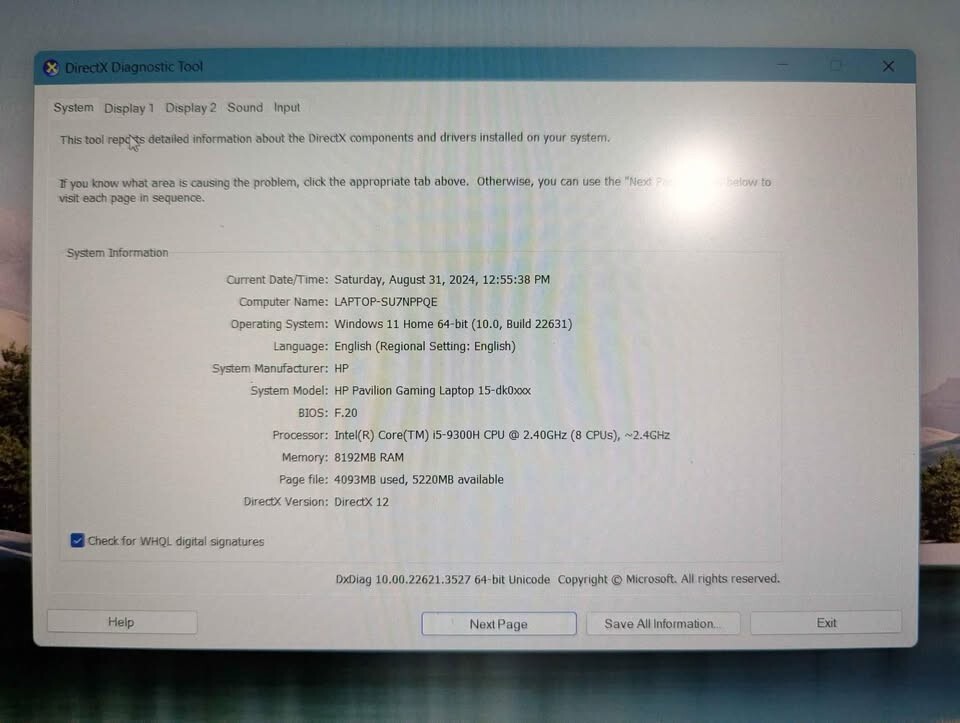 HP Pavilion Gaming 15.6 inch (Intel Core i5-9300h, GTX 1050, 16GB, 256GB NVME)