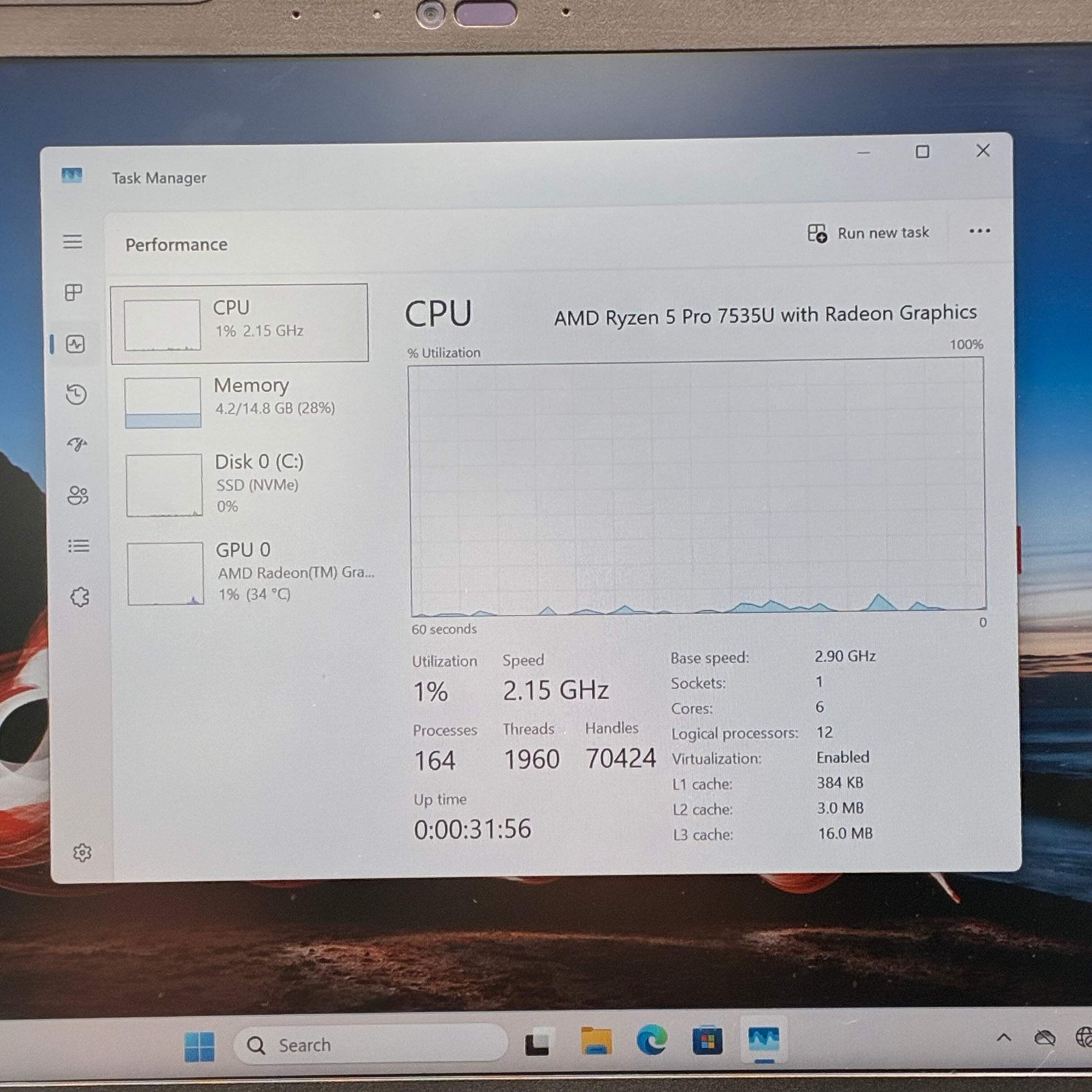 Lenovo ThinkPad L14 Gen 5 Ryzen 5 Pro 16GB 256GB 21L6-S0HE00