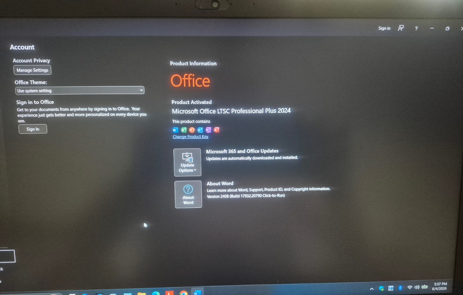 LENOVO THINKPAD T580 LAPTOP i5-8350U 16GB RAM 512GB NVMe WIN 11+ OFFICE 2024