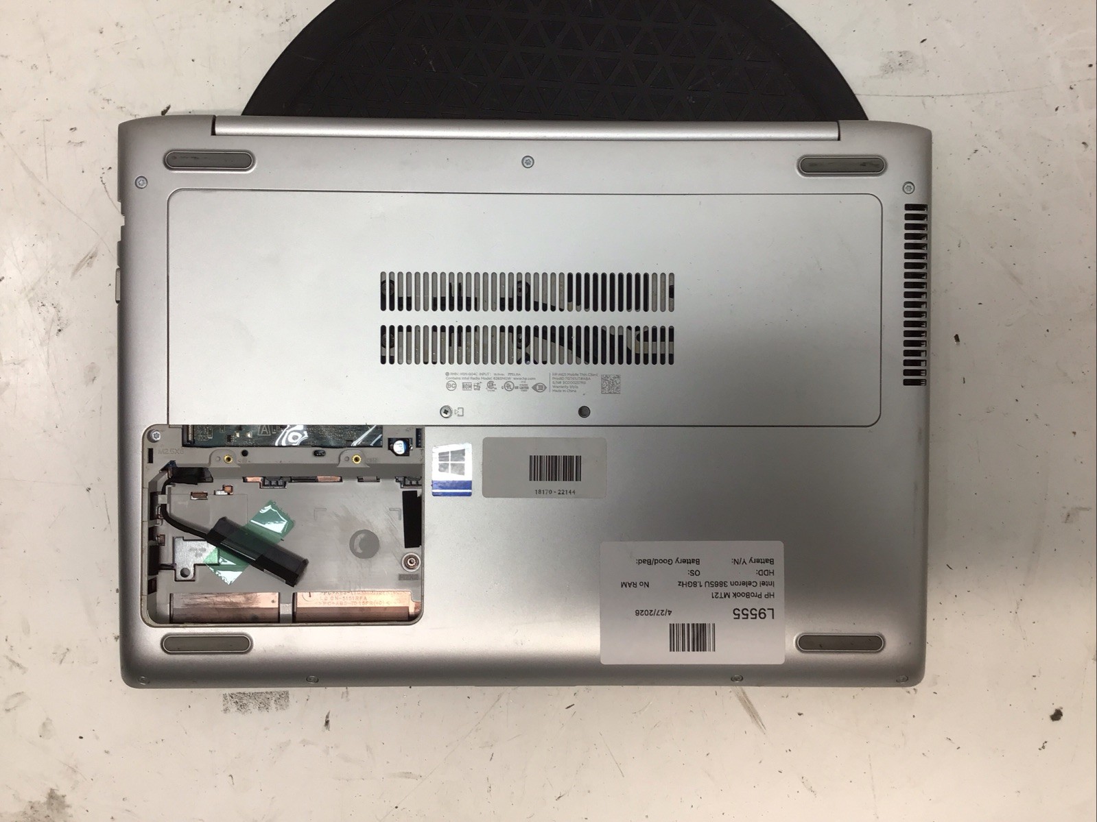 HP ProBook MT21 Intel Celeron 3865U 1.8GHz No RAM NO HDD No Batt