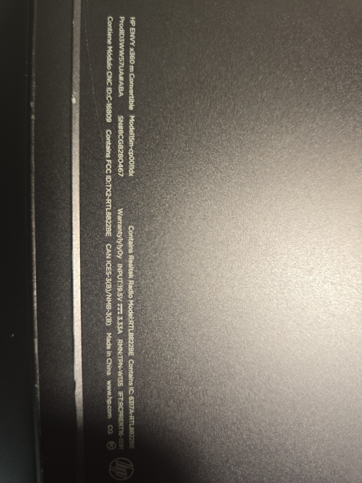 HP Tscr 15,6/ 2in1/ Ryzen 5-2500u/ Radeon GFX/ 8Gb/ Ssd 255Gb/ Battery/ NO AC
