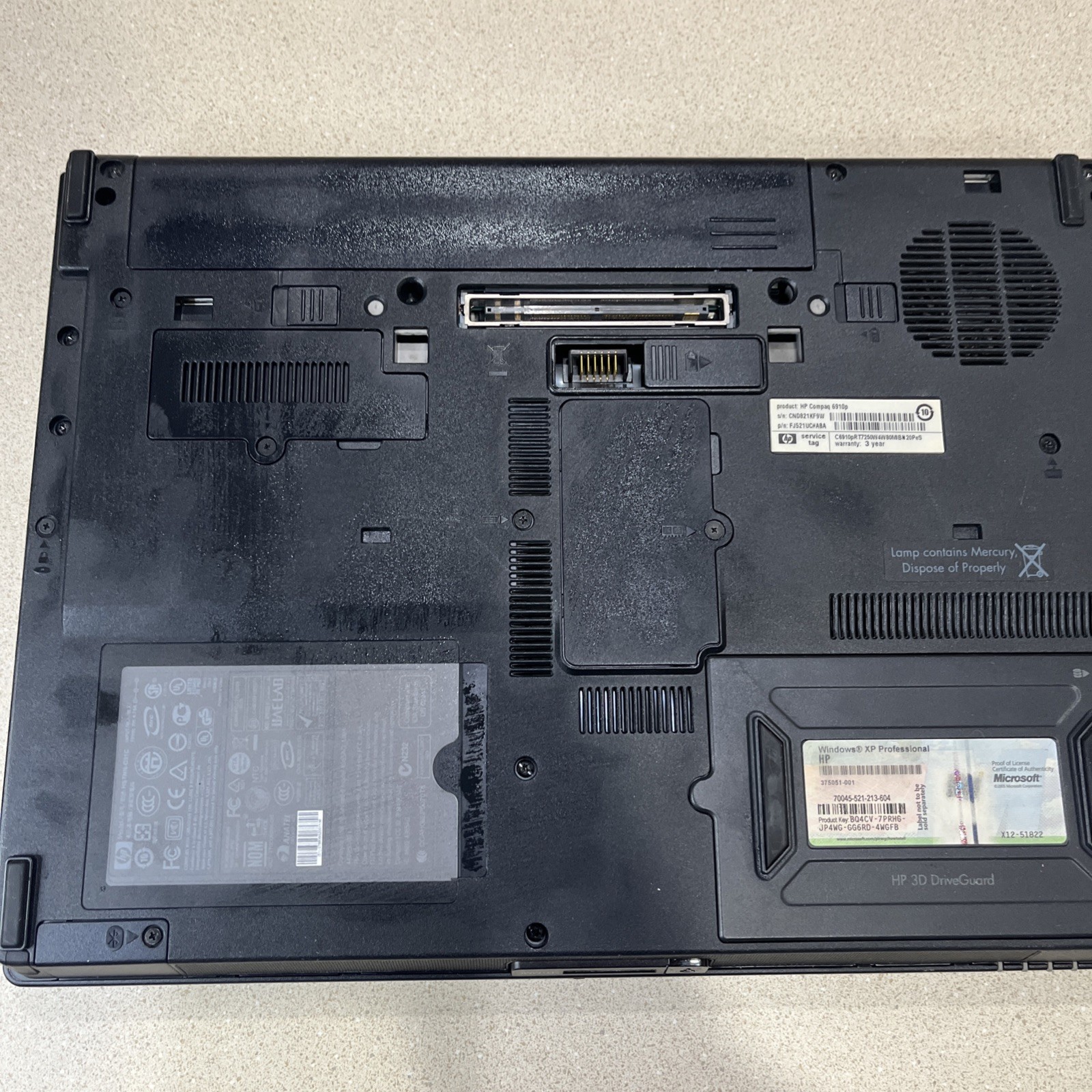 2 HP Laptops, Untested/no Cords. C COMPAQ 6910p @ HP RTL8723BE1T1R. #1523
