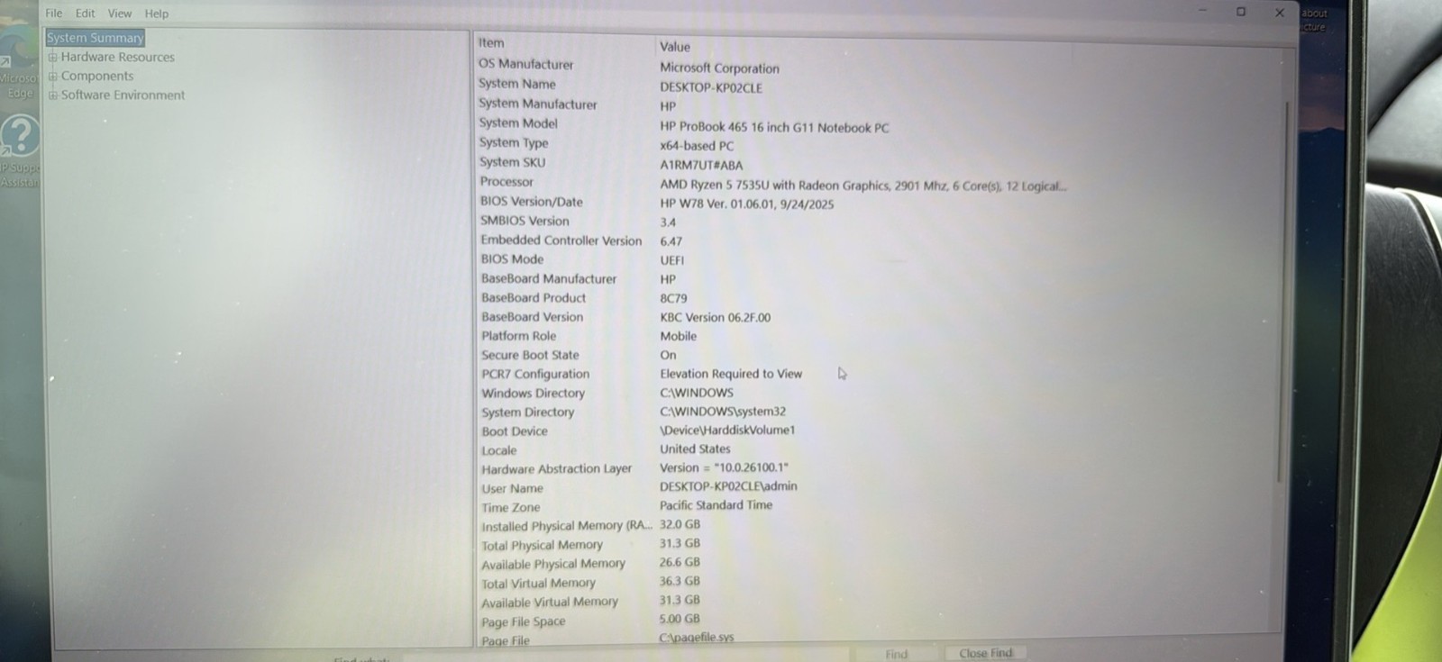 HP ProBook 465 G11 16″ AMD Ryzen 7 7735U 32GB 1TB SSD Windows 11 PRO