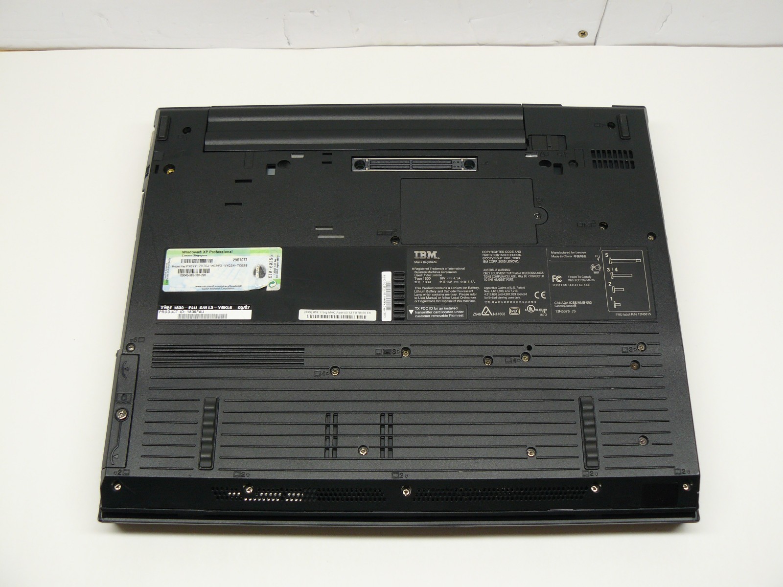 Windows XP Laptop – IBM Thinkpad R51 – Pentium M 1.7GHz, 512MB RAM, 32GB SSD