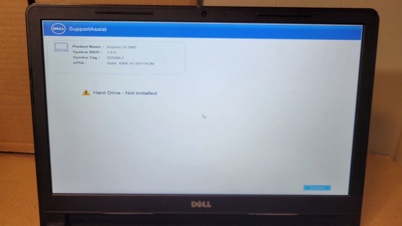 DELL INSPIRON 15-3565 AMD A6 4GB RAM No HDD — For Repair —