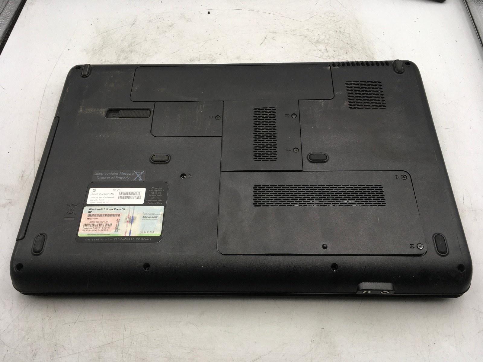 HP G60 630US – FOR PARTS/REPAIR – INTEL PENTIUM T4400 – 4GB RAM – READ DESC – BB