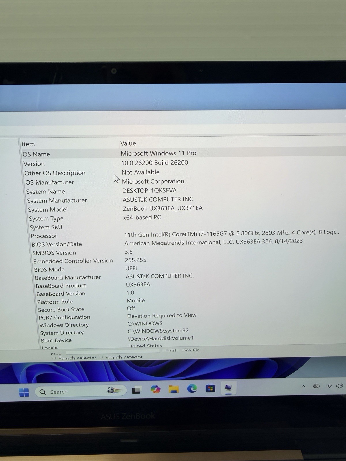 ASUS ZenBook UX371EA 13.3″ 4K Touch i7-1165G7 16GB RAM 1TB SSD Win 11 Pro