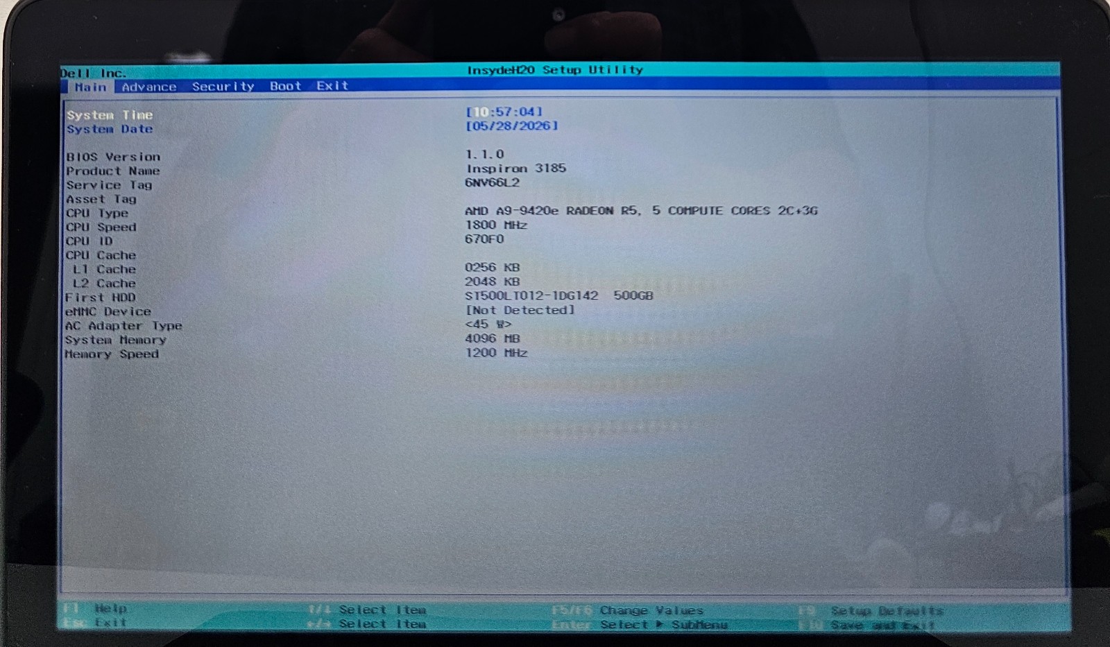 Dell Inspiron 3185 11.6″ Laptop AMD A9-9420e 4GB Ram 500GB HDD NO OS (FL)