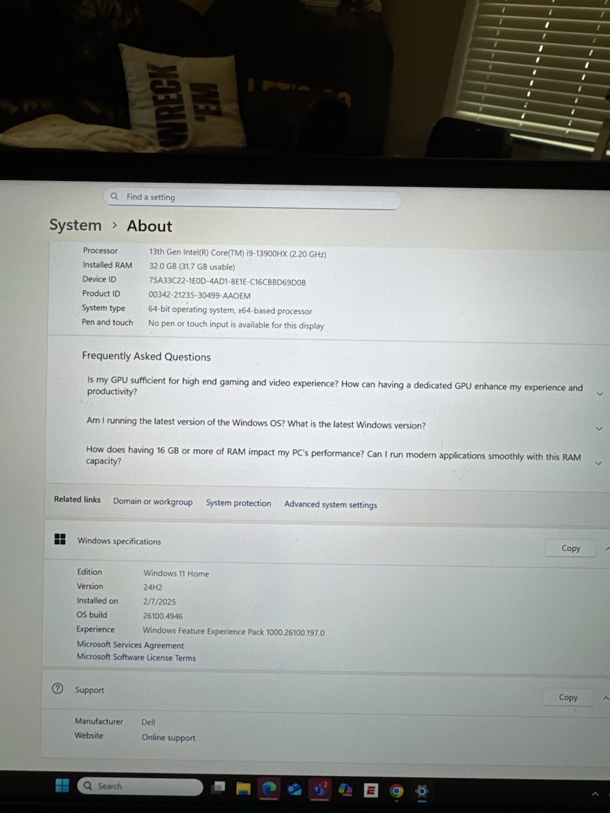 Dell G16 Laptop