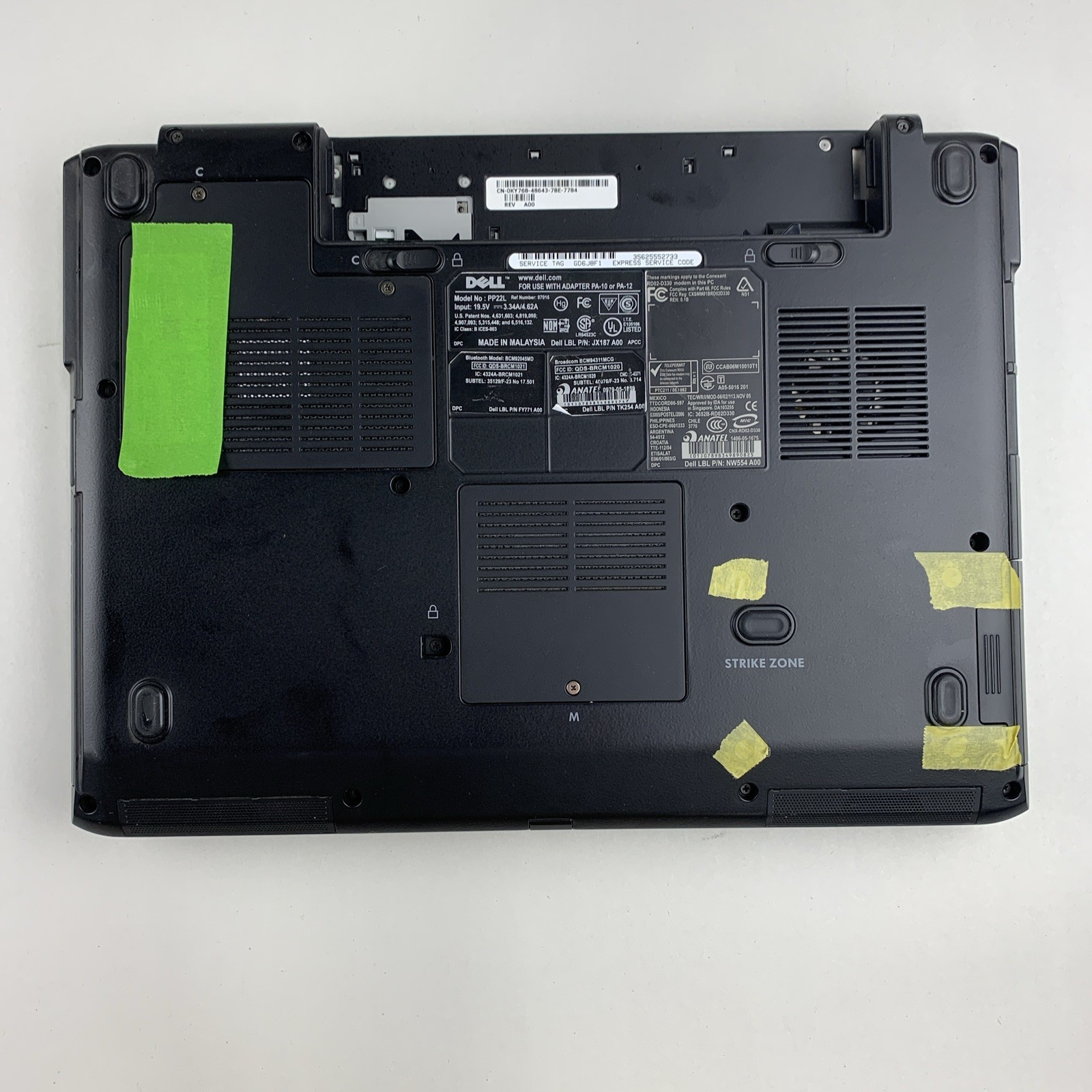 Dell Inspiron 1520 Core 2 Duo-06FD 2.00GHz 3GB RAM 15.6″ No Battery No HDD/OS
