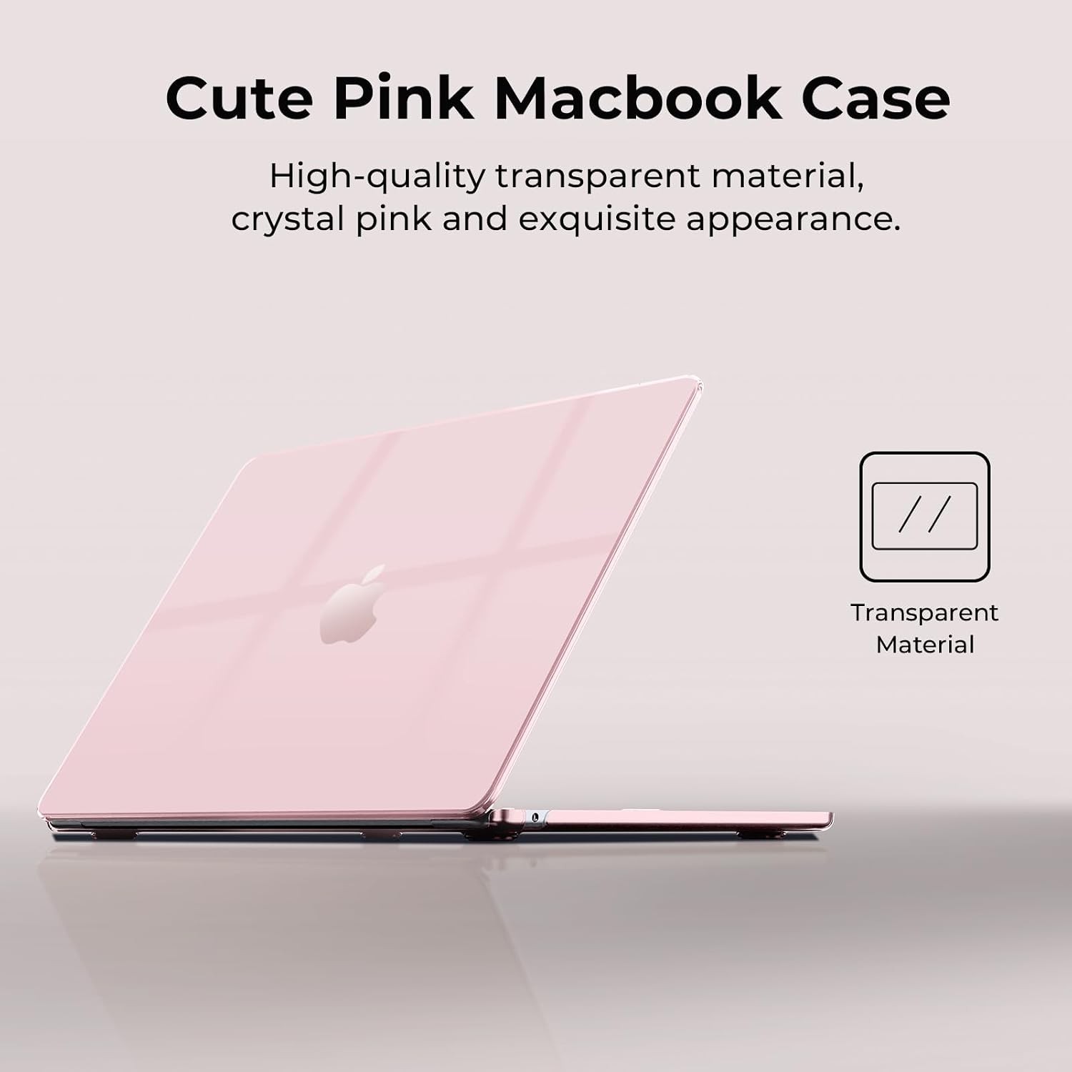 Case for MacBook Air 13 inch M5 2026-2022 M4 M3 M2 A3449 A3240 A3113 A2681, Pink