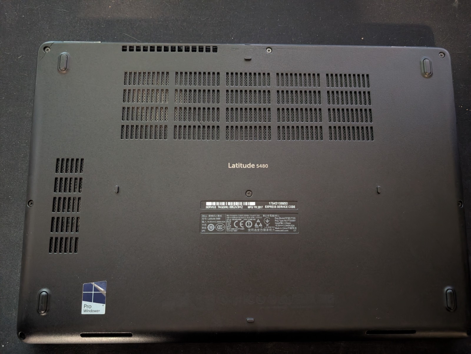 Dell Latitude 5480 Intel i5-7300U 8GB RAM – No Battery/Storage/OS/AC – As Is