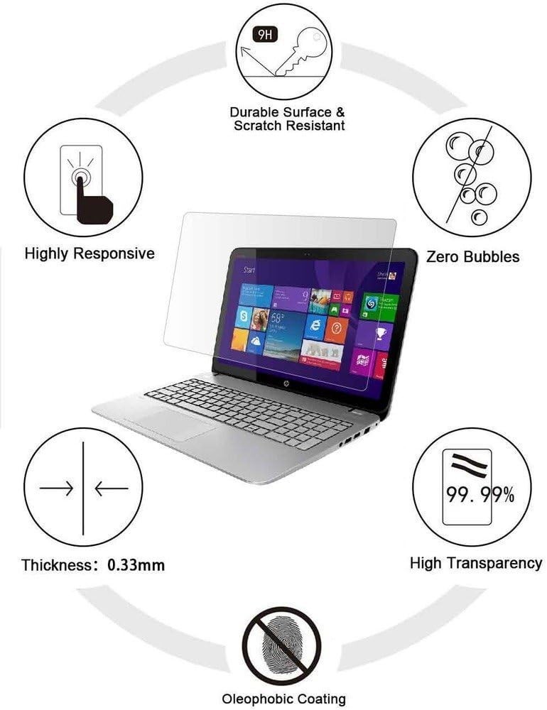Tempered Glass Screen Protector for 13.3 Inches Laptop, 9H Hardness, Crystal Cle