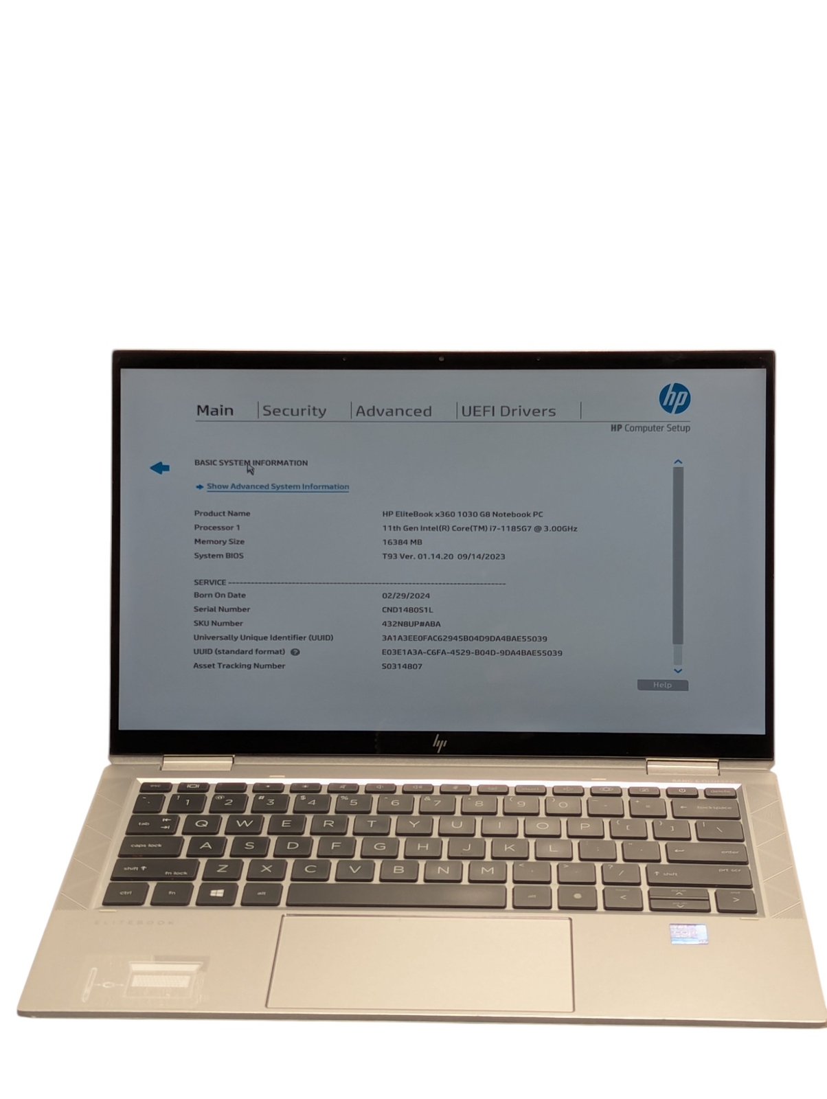 HP Elitebook X360 1030 G8 i7 13″ 3.0 GHZ 16GB RAM 256GB SSD Grade D