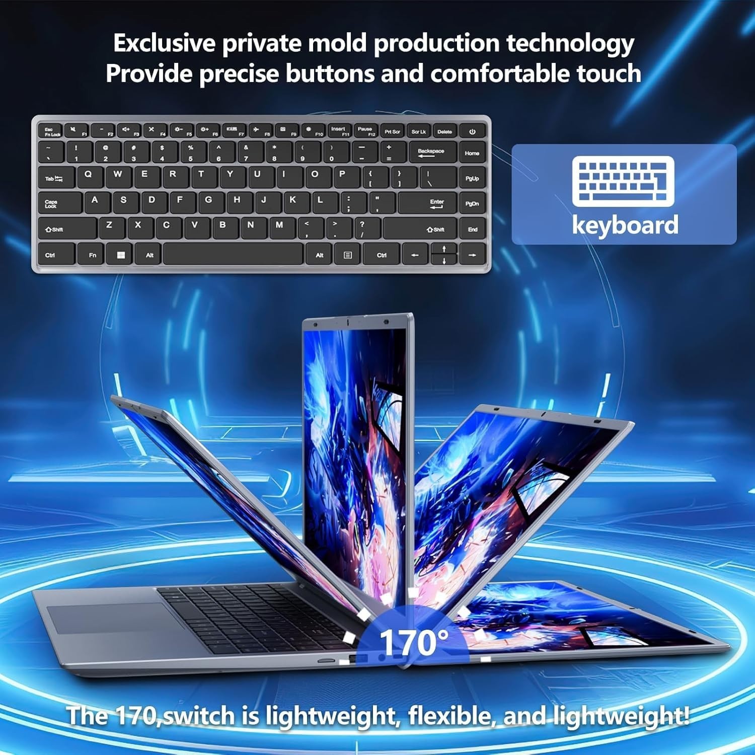 2026 Silver Laptop, Pentium Gold 6500Y ProcessorUp to 3.4GHz,8GB RAM 256GB SS…